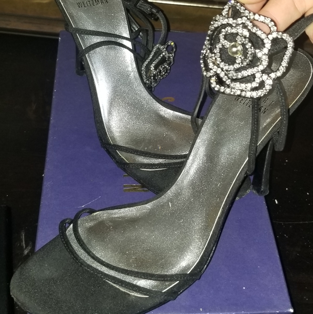 Stuart Weitzman Ramblin Rose strappy black